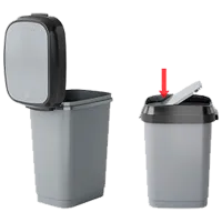 Coș de gunoi Kis 49327 50 l/ Plastic/ Black photo 2