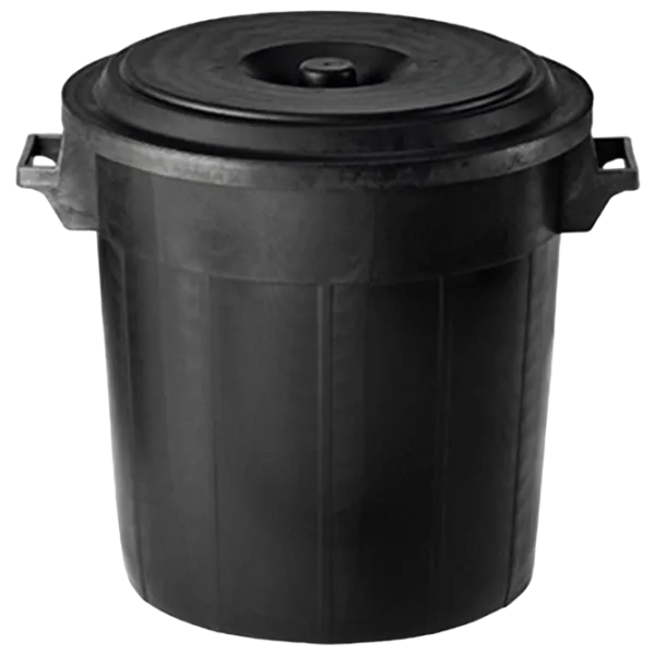 Coș de gunoi Stefanplast 37192N 50 l/ Plastic/ Black photo 1 Coș de gunoi Stefanplast 37192N 50 l/ Plastic/ Black photo 1