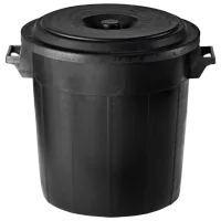 Coș de gunoi Stefanplast 37192N 50 l/ Plastic/ Black