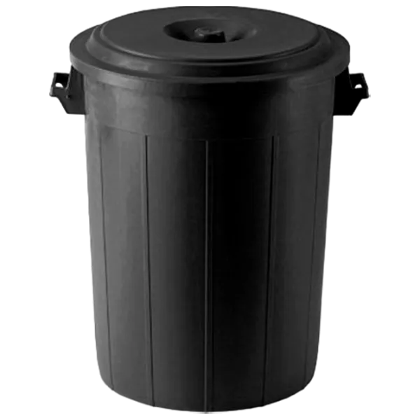Мусорное ведро Stefanplast 37194N 100 л/ Пластик/ Black photo 1 Мусорное ведро Stefanplast 37194N 100 л/ Пластик/ Black photo 1