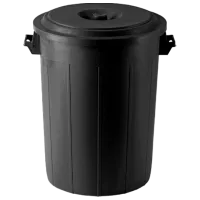 Coș de gunoi Stefanplast 37194N 100 l/ Plastic/ Black