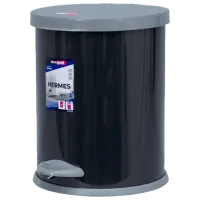 Мусорное ведро Eurogold Hermes 12 л/ Нержавеющая сталь/ Black