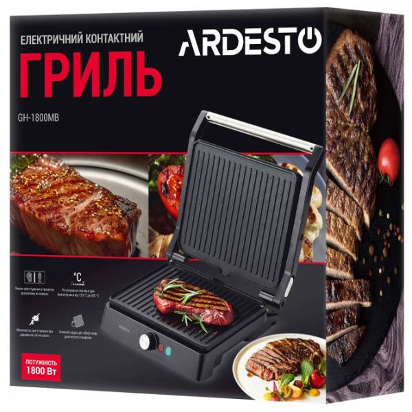 Электрогриль Ardesto GH-1800MB 1800 Вт/ Нержавеющая сталь Black photo 8 Электрогриль Ardesto GH-1800MB 1800 Вт/ Нержавеющая сталь Black photo 8