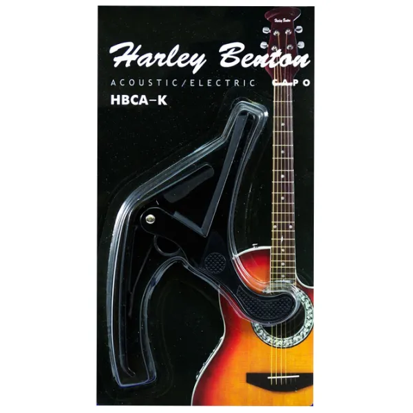Capodastru pentru chitară Harley Benton HBCA-K Black/ Cauciuc photo 2