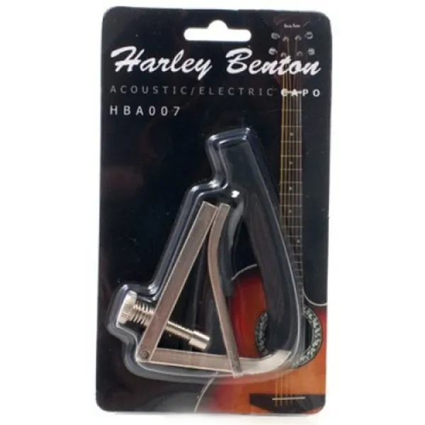 Capodastru pentru chitară Harley Benton HBA007 Silver/ Cauciuc photo 2