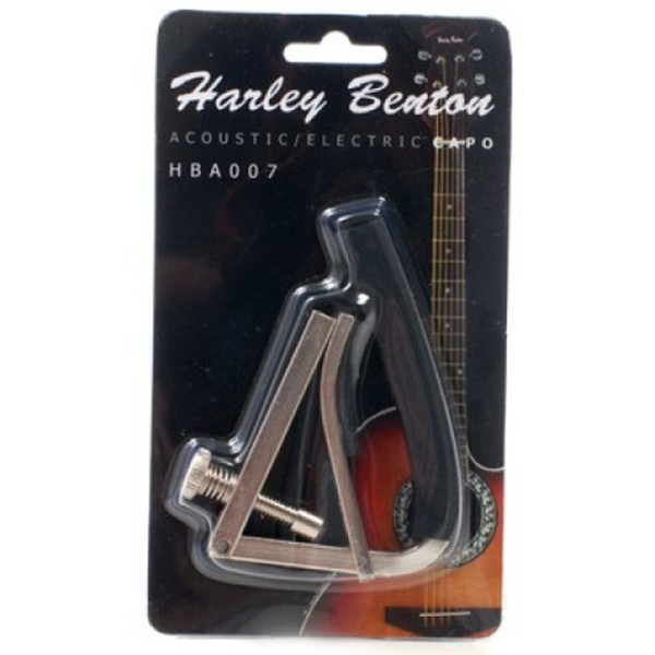 Capodastru pentru chitară Harley Benton HBA007 Silver/ Cauciuc photo 2