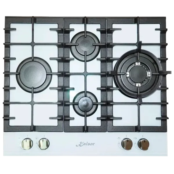 Plită încorporabilă pe gaz Kaiser KCG 6394 W Turbo Sticlă călită/ White photo 1