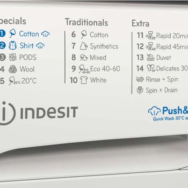Стиральная машина Indesit BWE 81295X WV EE 8 кг / 1200 об/мин / Белый photo 3