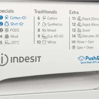 Стиральная машина Indesit BWE 81295X WV EE 8 кг / 1200 об/мин / Белый photo 3