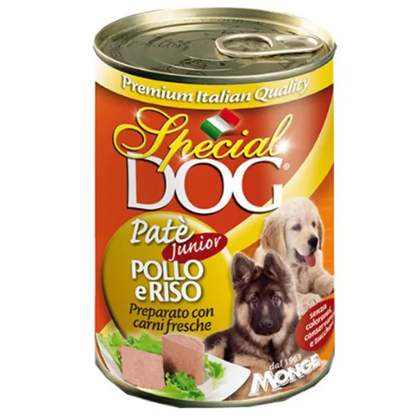 Корм для собак влажный Monge Special Dog 0.4 кг/ Рис, курица photo 1 Корм для собак влажный Monge Special Dog 0.4 кг/ Рис, курица photo 1
