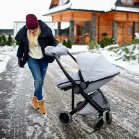Mănuși pentru cărucior Zaffiro Plush Poliester, Lână/ Black photo 3
