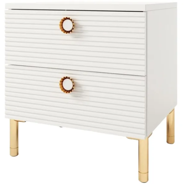 Тумбочки ML-Mobila Velvet Nr. 9 58.2 x 55 x 45см/ ЛДСП/ White photo 1