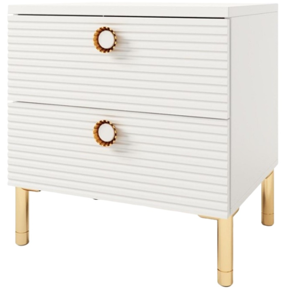 Тумбочки ML-Mobila Velvet Nr. 9 58.2 x 55 x 45см/ ЛДСП/ White photo 1