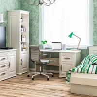 Офисный стол ML-Mobila МН-126 -17 МДФ/ Кремовый photo 2