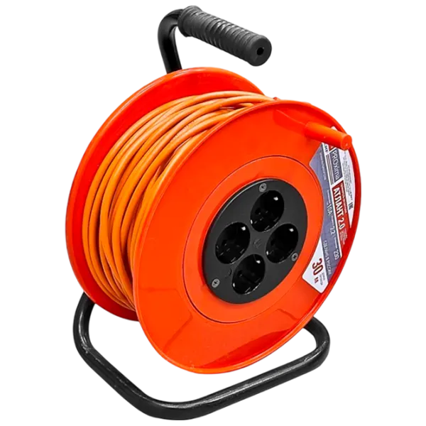 Prelungitor pe tambur Hoteche 450052 30 m Orange photo 1