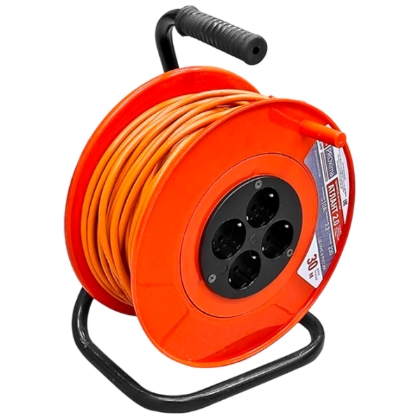 Prelungitor pe tambur Hoteche 450052 30 m Orange photo 1