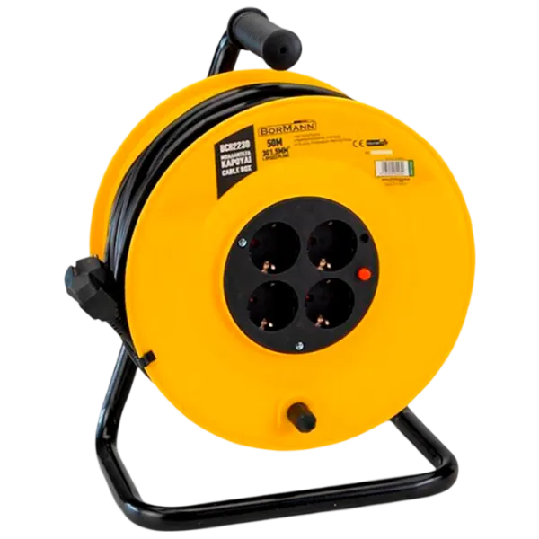 Prelungitor pe tambur Bormann BCR2230 50 m Yellow photo 1