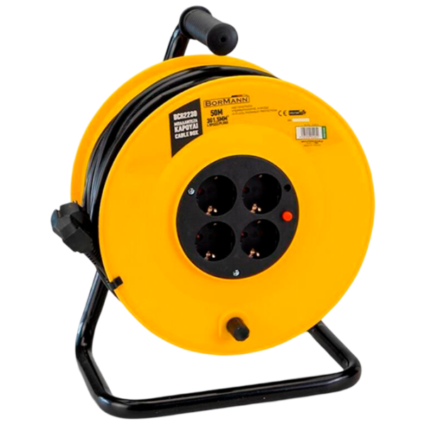 Prelungitor pe tambur Bormann BCR2230 50 m Yellow photo 1