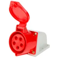 Fișă fixă Rexant 2562117 380 V/ Type DIN/ Red