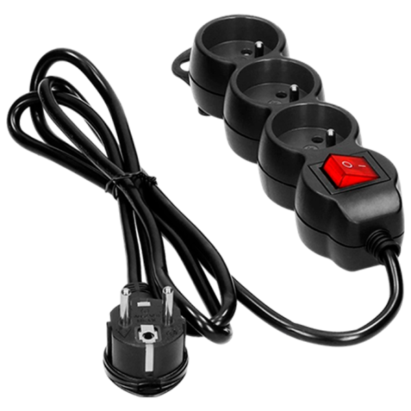 Удлинитель ORNO ORAE13146GSB15M 1.5 м Black photo 1 Удлинитель ORNO ORAE13146GSB15M 1.5 м Black photo 1