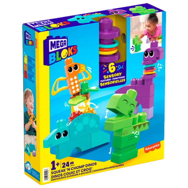 Конструктор Fisher Price Squeak'n Chomp Dinos Динозавр/ Разноцветный photo 1
