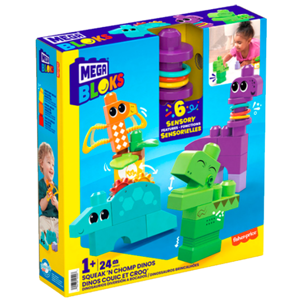 Конструктор Fisher Price Squeak'n Chomp Dinos Динозавр/ Разноцветный photo 1