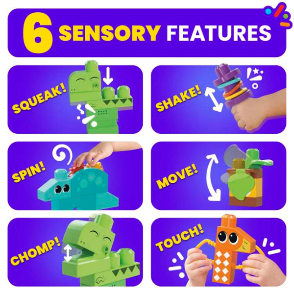 Конструктор Fisher Price Squeak'n Chomp Dinos Динозавр/ Разноцветный photo 5