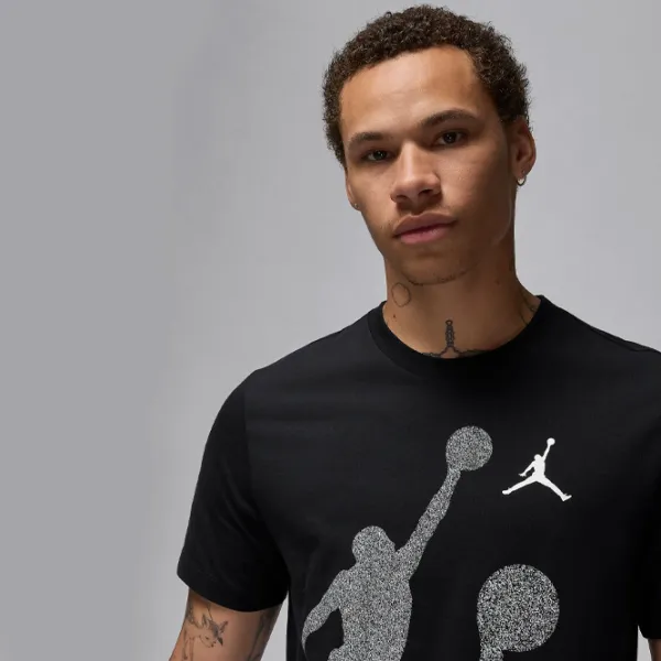 Tricou pentru bărbați Nike M Jordan Brand Ss Hbr Crew 100% bumbac/ Black photo 4