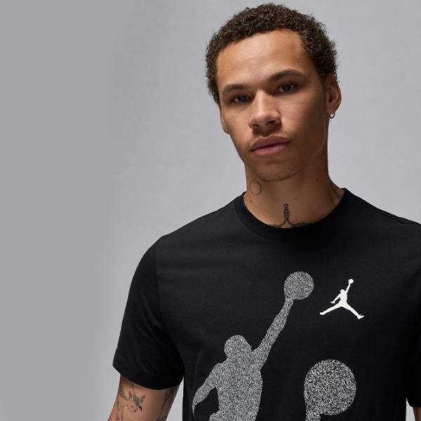Футболка для мужчин Nike M Jordan Brand Ss Hbr Crew 100% хлопок/ Black photo 4