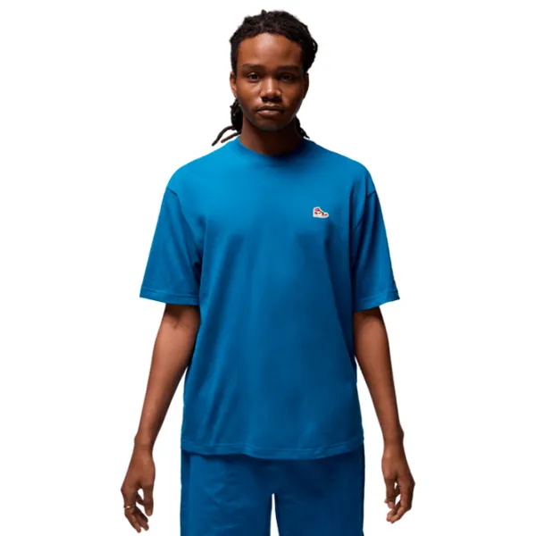 Футболка для мужчин Nike M Jordan Brand Sneaker Patch Ss Crew 100% хлопок/ Blue photo 1