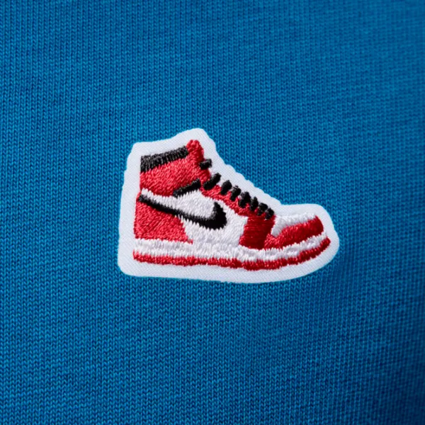 Tricou pentru bărbați Nike M Jordan Brand Sneaker Patch Ss Crew 100% bumbac/ Blue photo 4