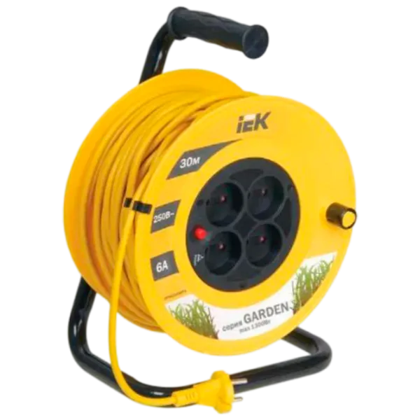 Удлинитель на катушке IEK Garden 30 м Желтый photo 1