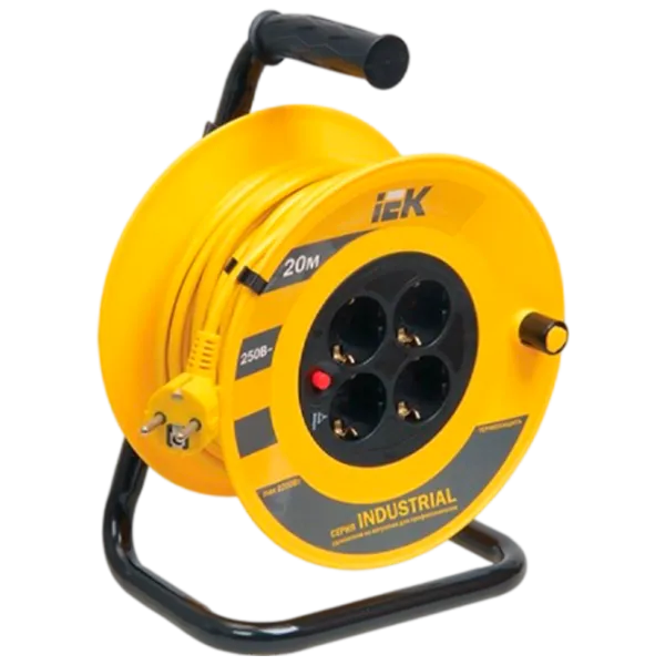 Удлинитель на катушке IEK Industrial 20 м Желтый photo 1