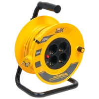 Prelungitor pe tambur IEK Industrial 20 m Yellow