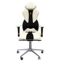 Fotoliu de birou Kulik System Royal ECO Piele/ White Black photo 2