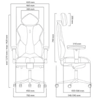 Fotoliu de birou Kulik System Royal ECO Piele/ White Black photo 5