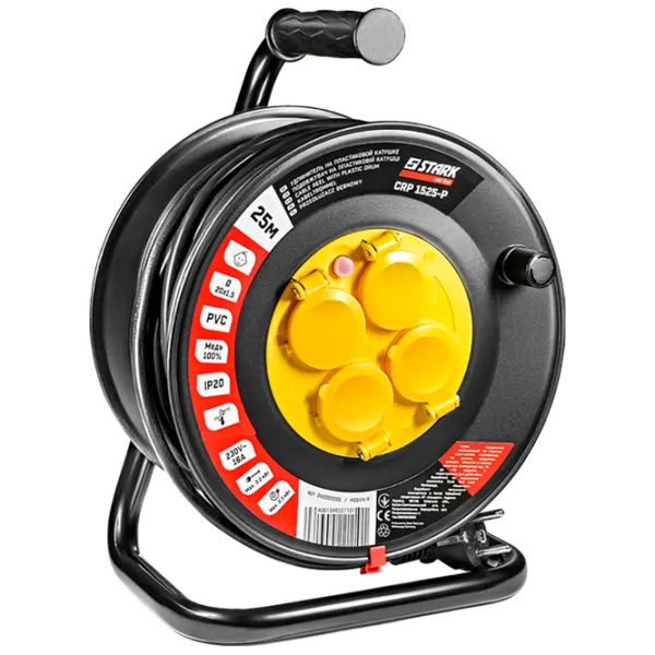 Prelungitor pe tambur Stark CRP 1525-P 25 m Black photo 2