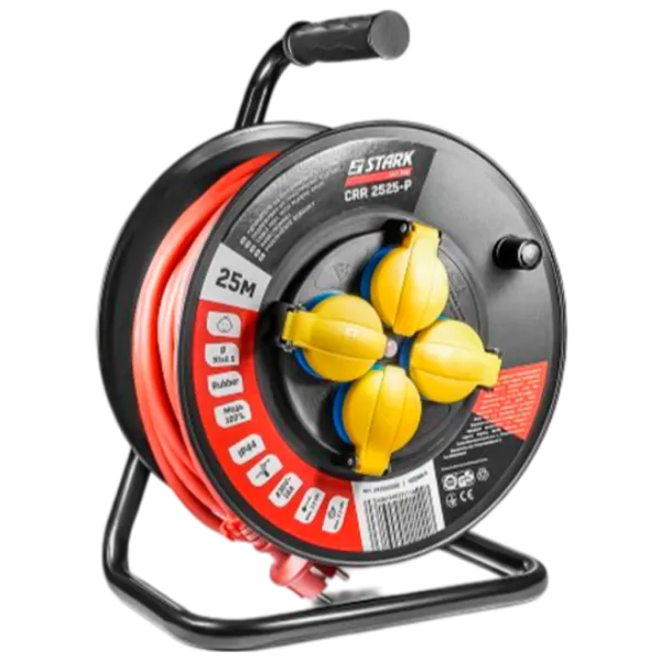 Удлинитель на катушке Stark CRP 2525-P 25 м Красный photo 2