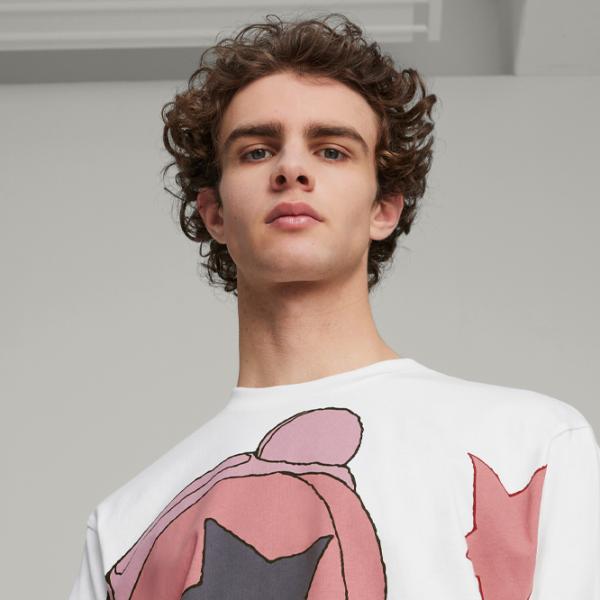 Футболка для мужчин Puma X Yamepi Graphic Tee 100% хлопок/ White photo 6