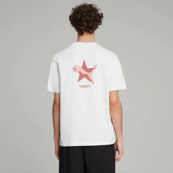 Tricou pentru bărbați Puma X Yamepi Graphic Tee 100% bumbac/ White photo 4