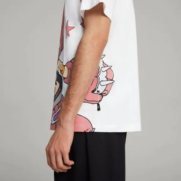 Tricou pentru bărbați Puma X Yamepi Graphic Tee 100% bumbac/ White photo 7