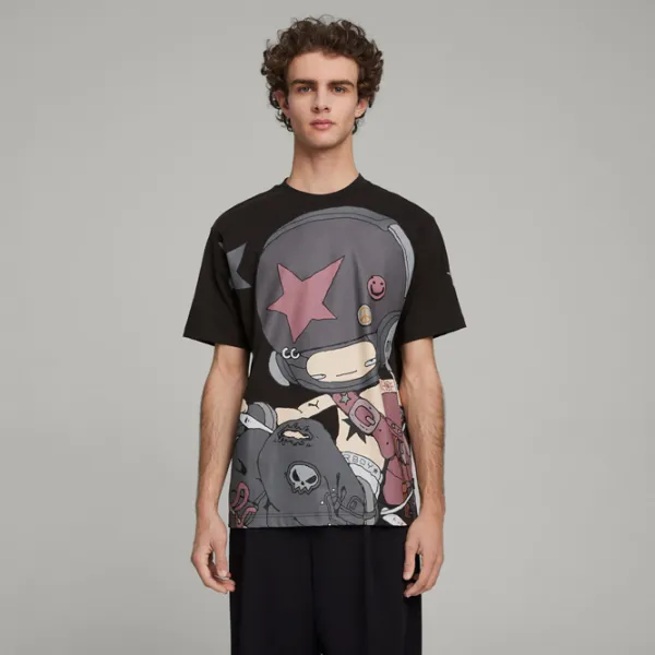 Tricou pentru bărbați Puma X Yamepi Graphic Tee 100% bumbac/ Black photo 3