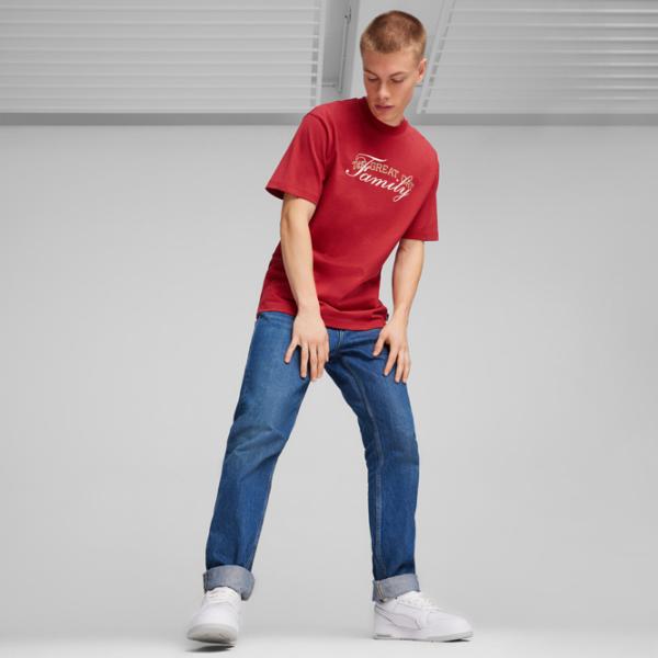 Футболка для мужчин Puma Basketball Nostalgia Graphic Tee Club 100% хлопок/ Красный photo 5
