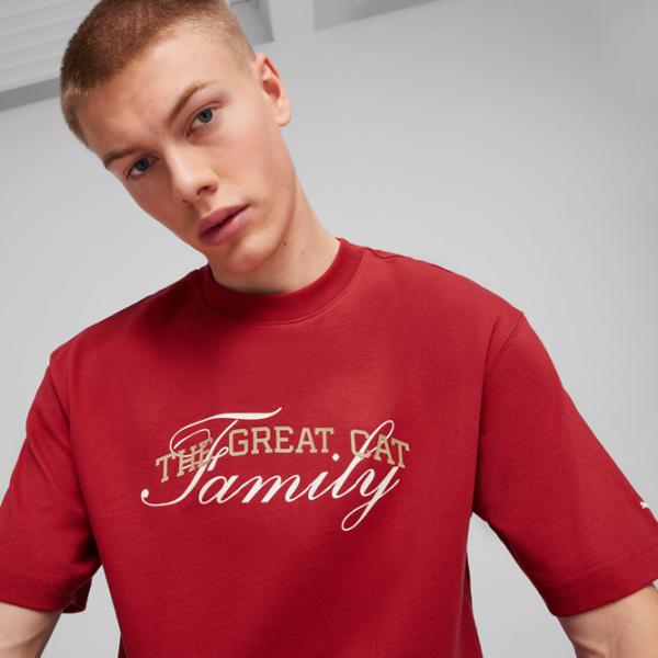 Футболка для мужчин Puma Basketball Nostalgia Graphic Tee Club 100% хлопок/ Красный photo 6