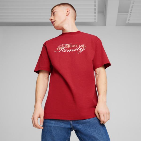 Tricou pentru bărbați Puma Basketball Nostalgia Graphic Tee Club 100% bumbac/ Red photo 3