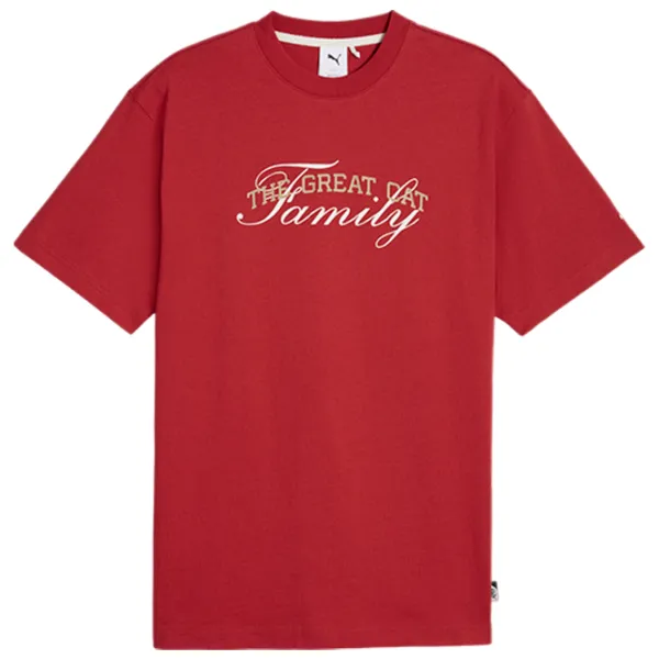 Tricou pentru bărbați Puma Basketball Nostalgia Graphic Tee Club 100% bumbac/ Red photo 1