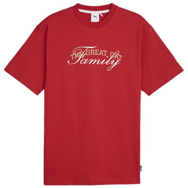 Tricou pentru bărbați Puma Basketball Nostalgia Graphic Tee Club 100% bumbac/ Red photo 1