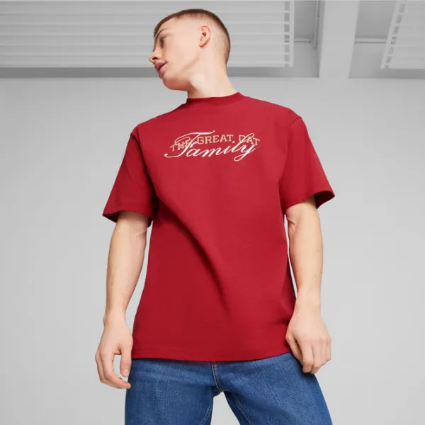Tricou pentru bărbați Puma Basketball Nostalgia Graphic Tee Club 100% bumbac/ Red photo 3