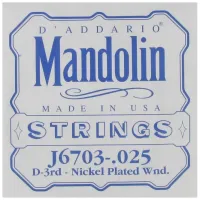 404341 DADDARIO J6703 COARDA RE MANDOLINA Никель