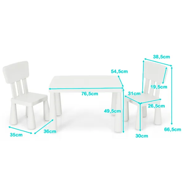 Set de mobilă pentru copii Costway HW66810WH White / unisex photo 3 Set de mobilă pentru copii Costway HW66810WH White / unisex photo 3